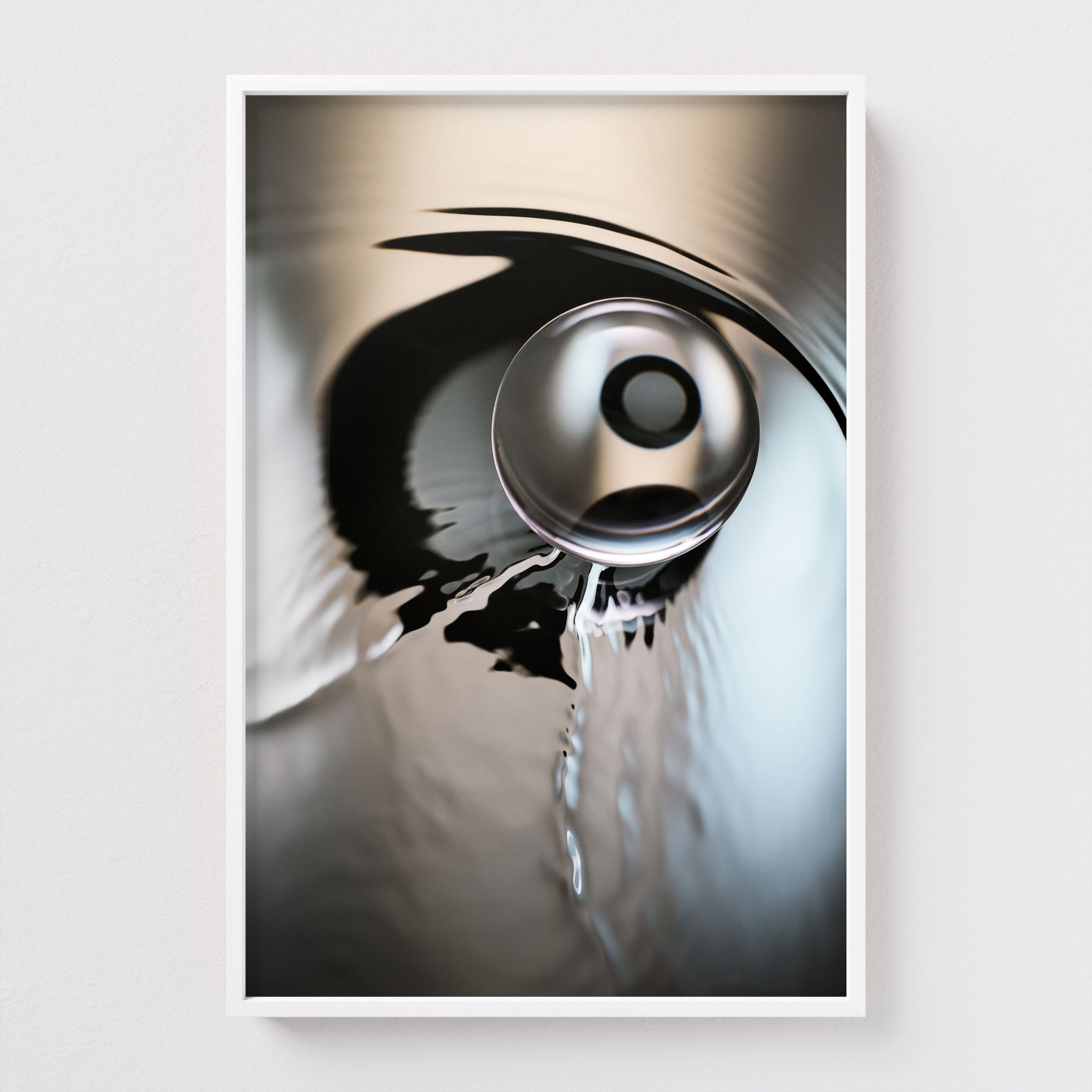 Fine Art print Eye of Gravity by Sebastian Mader in white frame