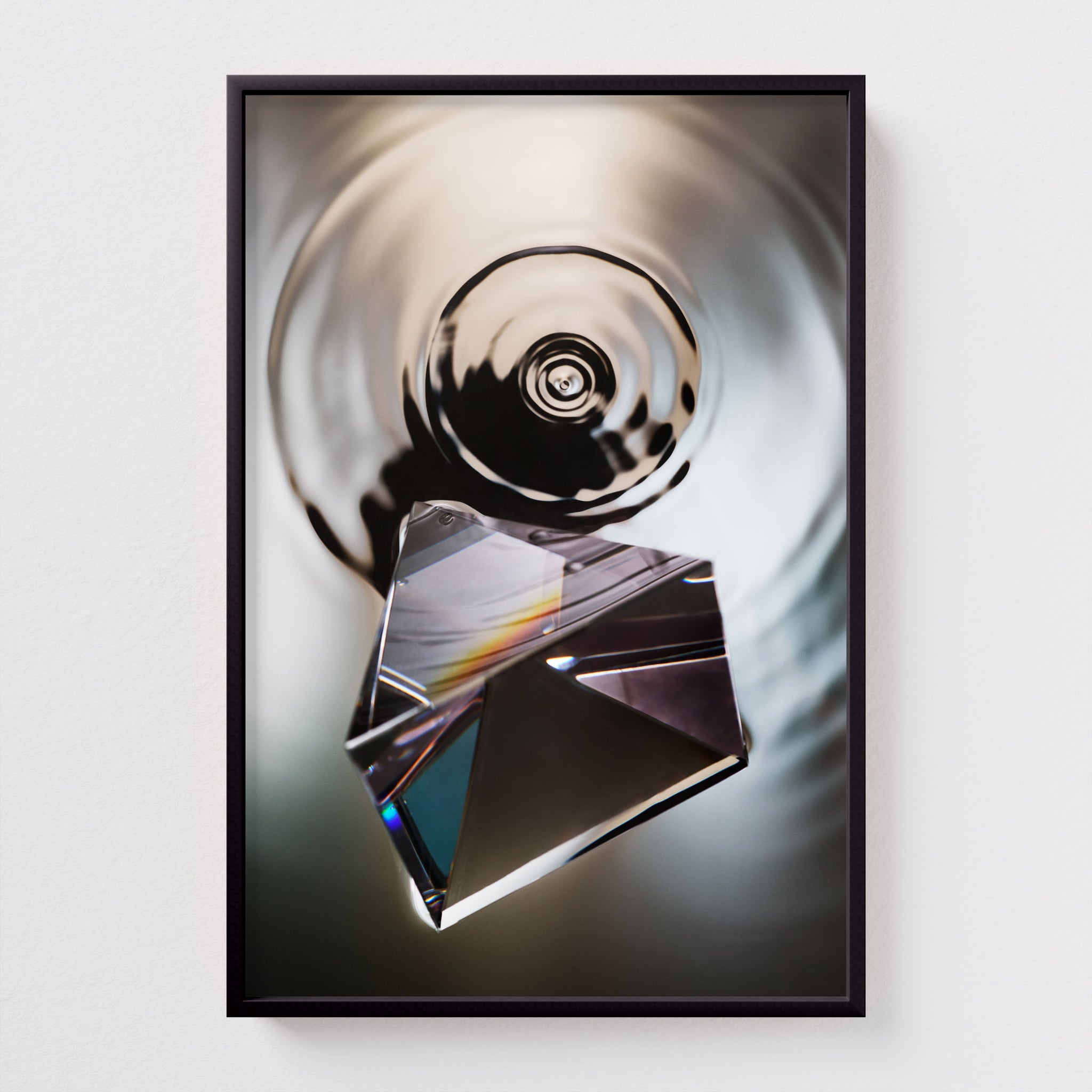 Fine Art print Liquid Eye of Providence by Sebastian Mader in black frame
