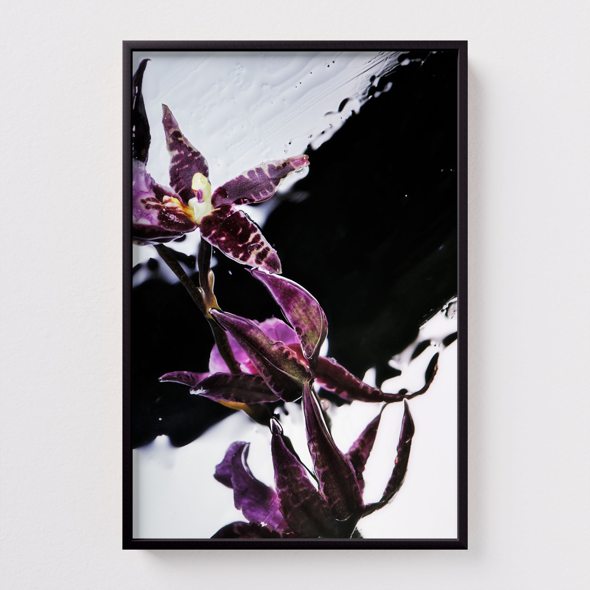 Fine Art print Purple Rain by Sebastian Mader in black frame